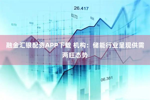 融金汇银配资APP下载 机构:储能行业呈现供需两旺态势